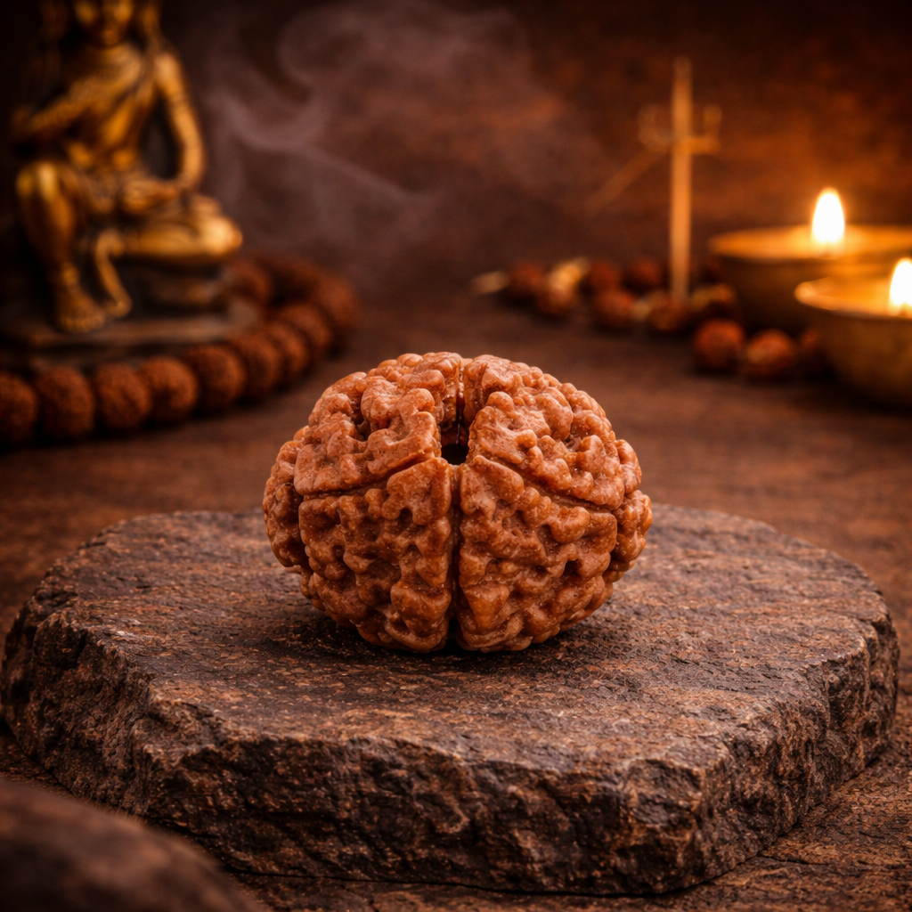 3 Mukhi Rudraksha Nepal Origin - 17mm to 22mm