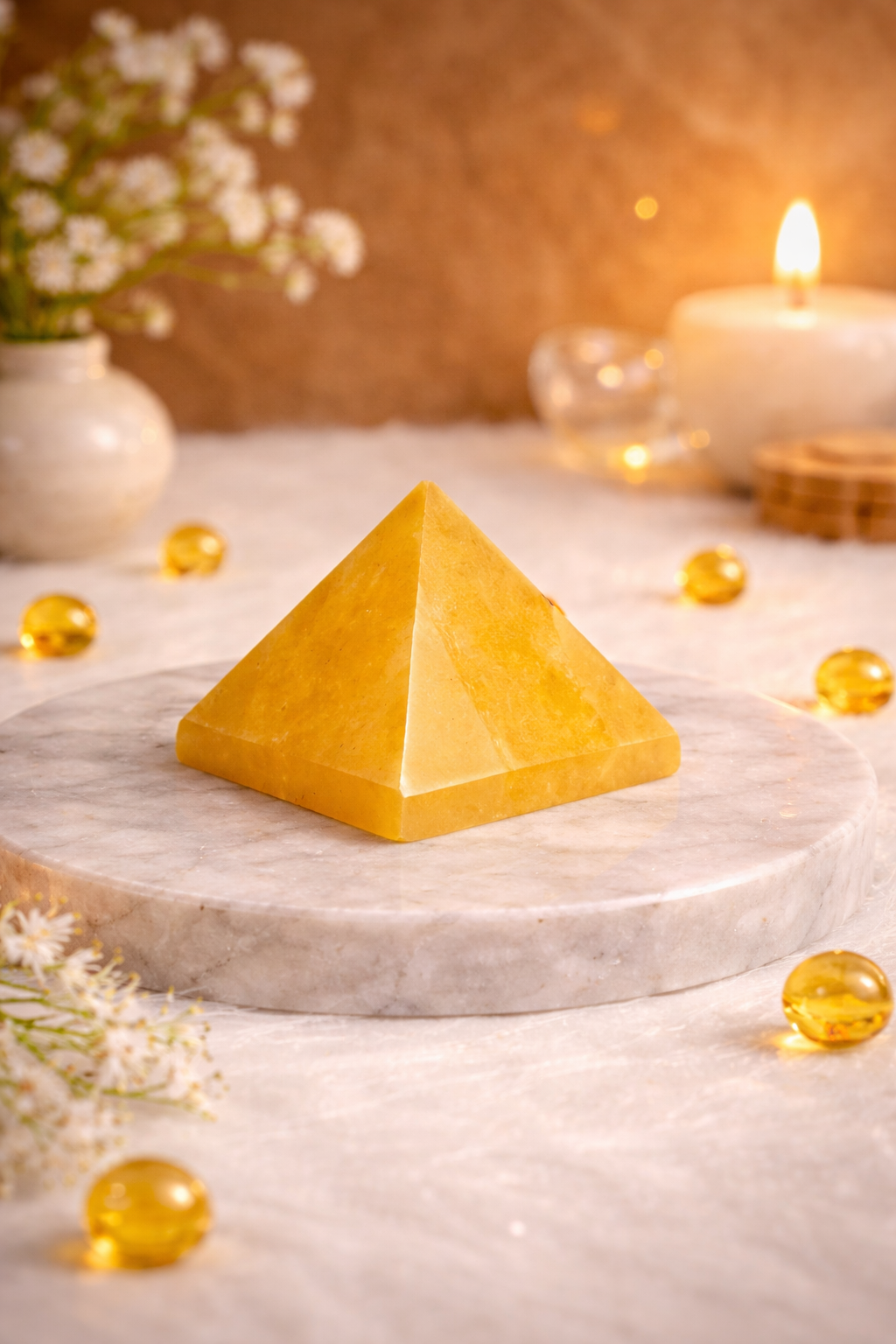 100% Pure Yellow Jasper Pyramid